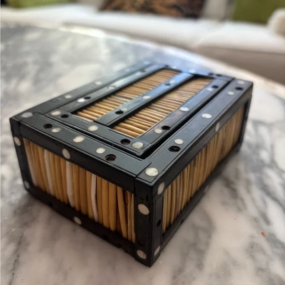 Antique Porcupine Quill Box